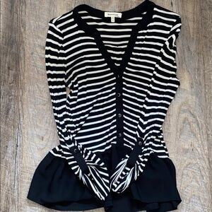Striped Peplum Top